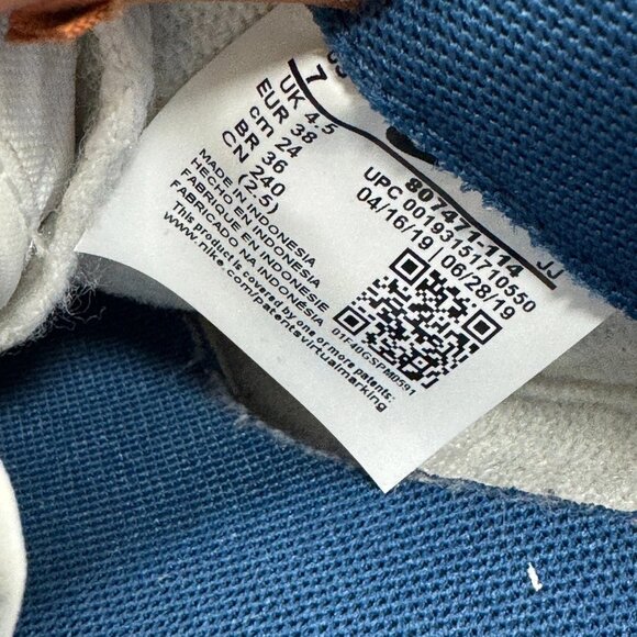 Size 7 Nike Cortez Low‎ White Coral Stardust Womens Lace Up Sneakers 807471-114 - Picture 9 of 10